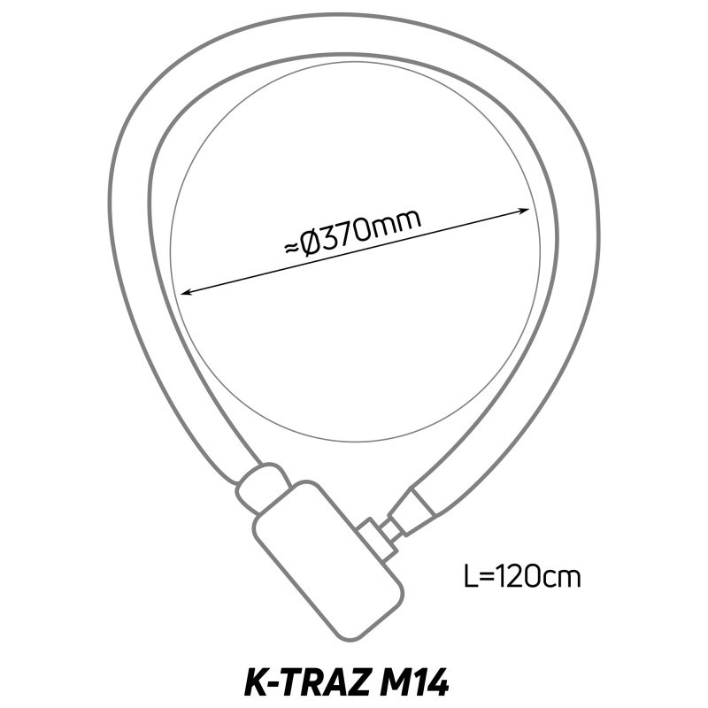 ključavnica ZEFAL K-TRAZ M14 veriga 8x1200