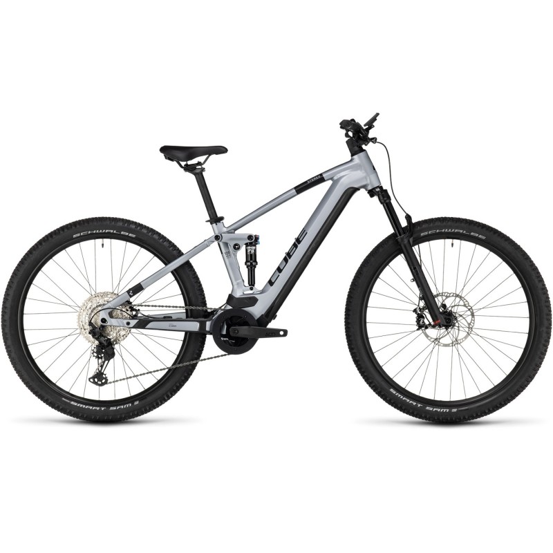 Električno gorsko Kolo CUBE STEREO HYBRID 120 RACE 750 polarsilver'n'black