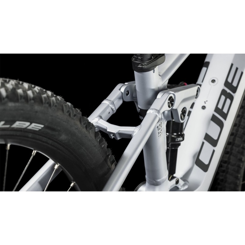 Električno gorsko Kolo CUBE STEREO HYBRID 120 RACE 750 polarsilver'n'black